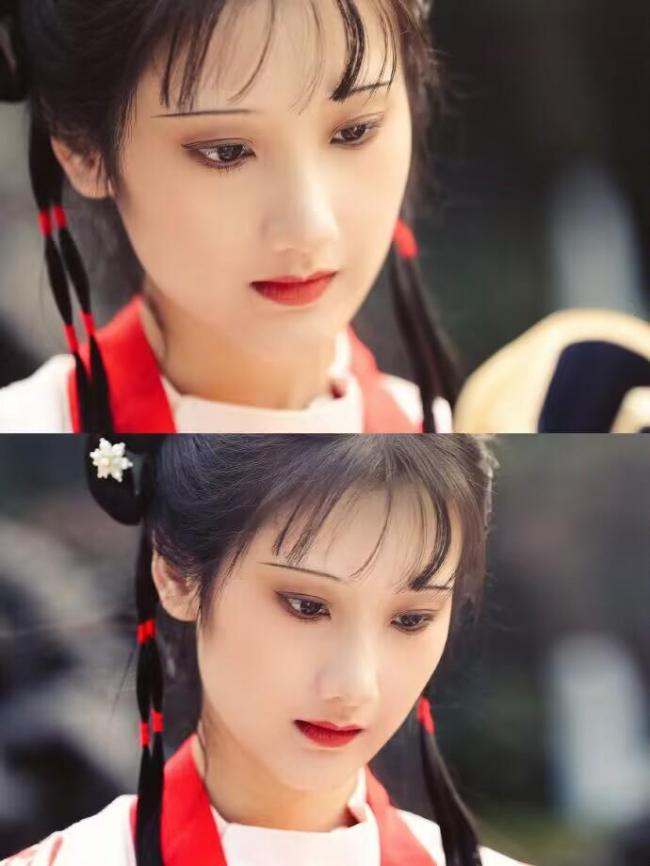 林黛玉妆容教程-第4张图片-古都长安汉服妆造体验馆