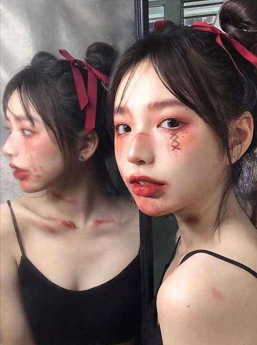 万圣节妆容教程-第2张图片-古都长安汉服妆造体验馆 万圣节妆容教程-第2张图片-古都长安汉服妆造体验馆