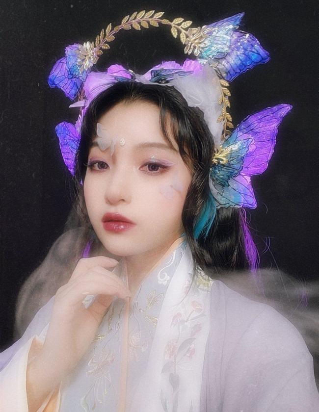 女生舞台妆蝴蝶-第4张图片-古都长安汉服妆造体验馆