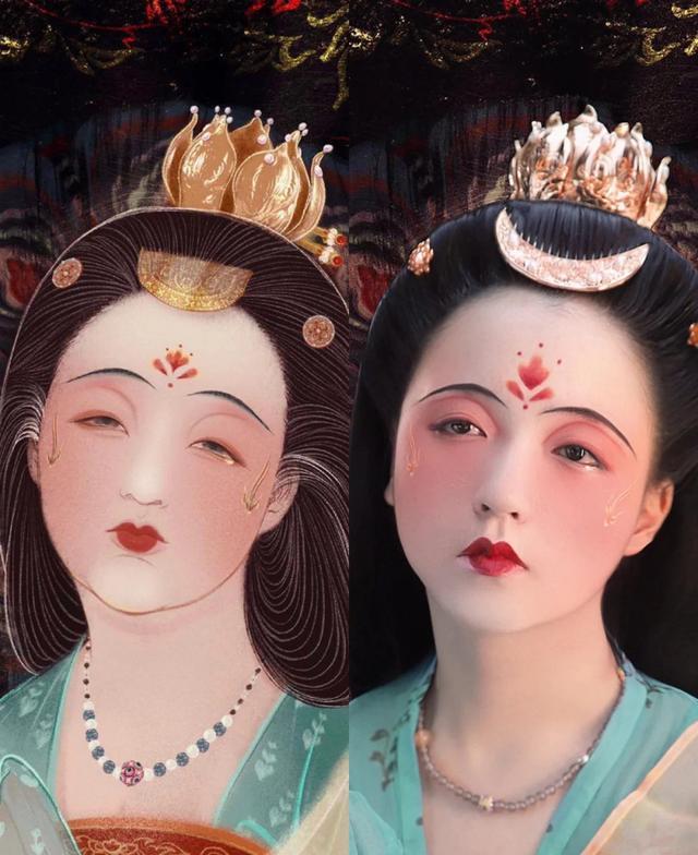 复古桃花妆-第2张图片-古都长安汉服妆造体验馆