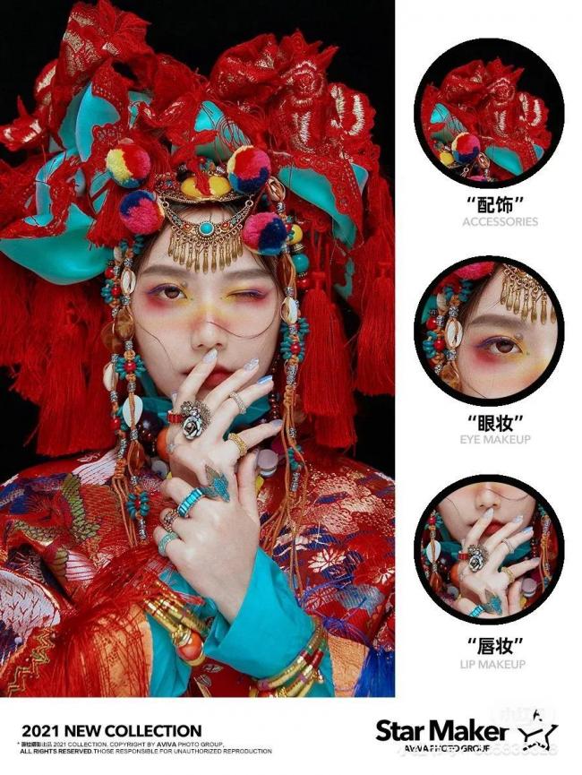 创意妆面-第4张图片-古都长安汉服妆造体验馆