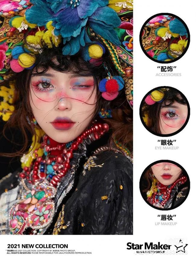 创意妆面-第3张图片-古都长安汉服妆造体验馆