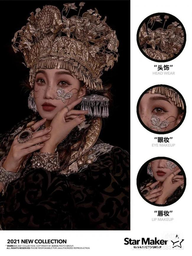创意妆面-第14张图片-古都长安汉服妆造体验馆