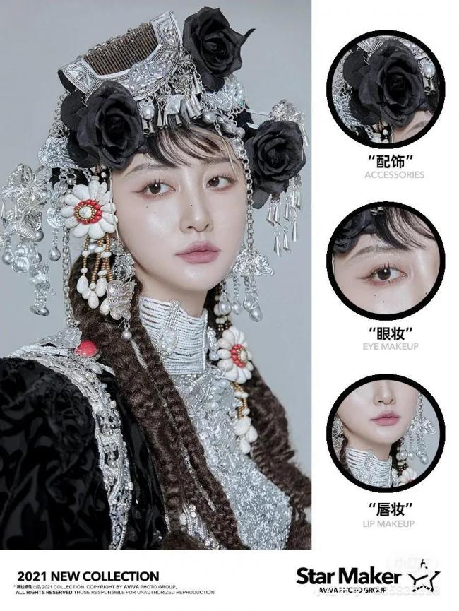 创意妆面-第35张图片-古都长安汉服妆造体验馆