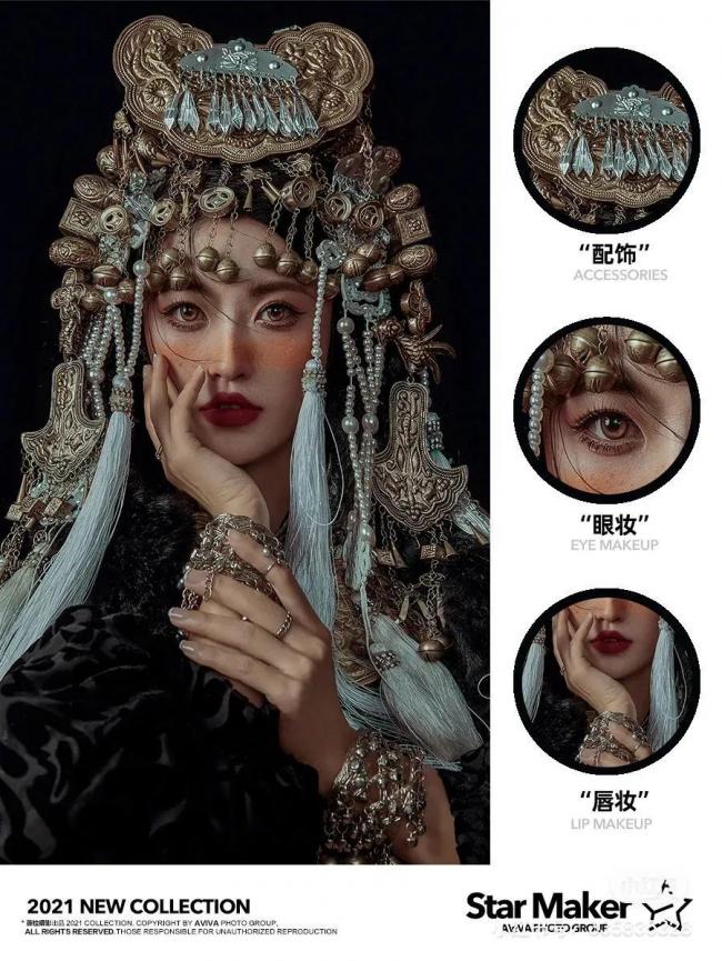 创意妆面-第39张图片-古都长安汉服妆造体验馆