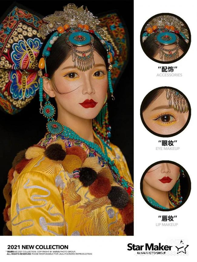 创意妆面-第54张图片-古都长安汉服妆造体验馆