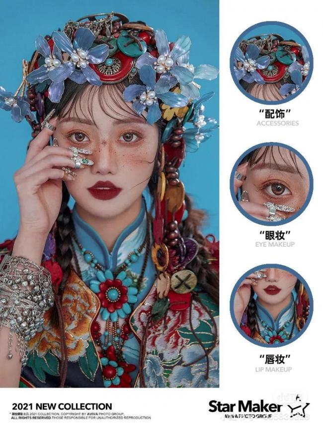 创意妆面-第60张图片-古都长安汉服妆造体验馆