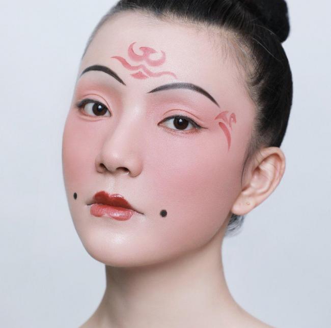 唐朝妆面-第8张图片-古都长安汉服妆造体验馆