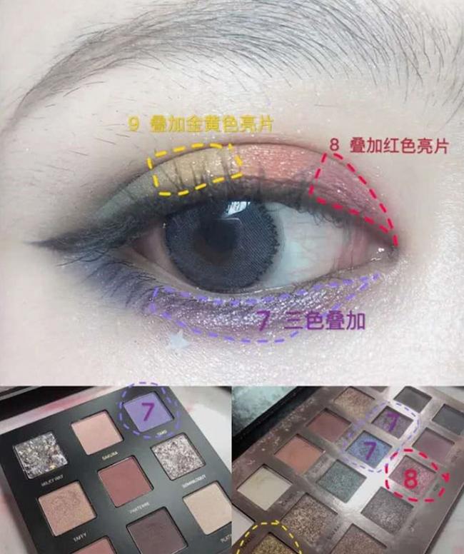 彩虹妆画法-第4张图片-古都长安汉服妆造体验馆