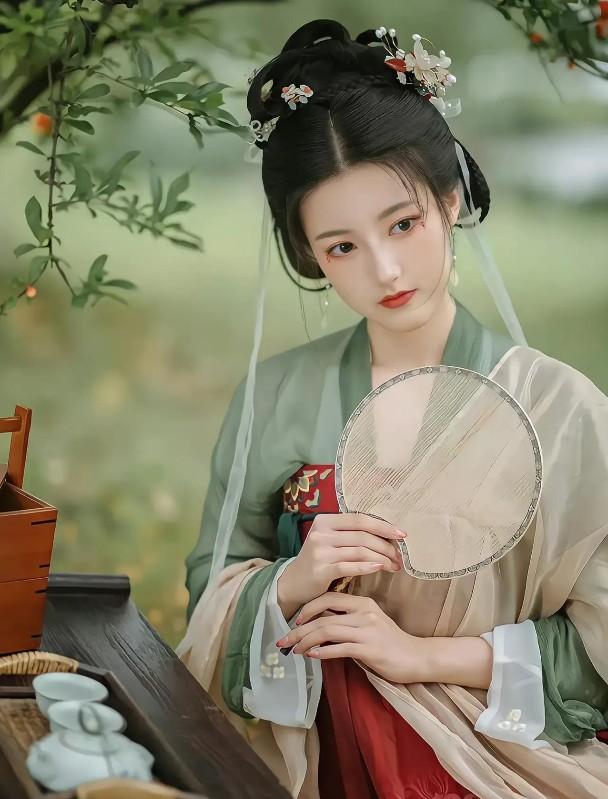 汉服妆图片-第27张图片-古都长安汉服妆造体验馆