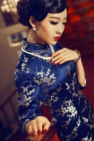 旗袍妆造-第9张图片-古都长安汉服妆造体验馆