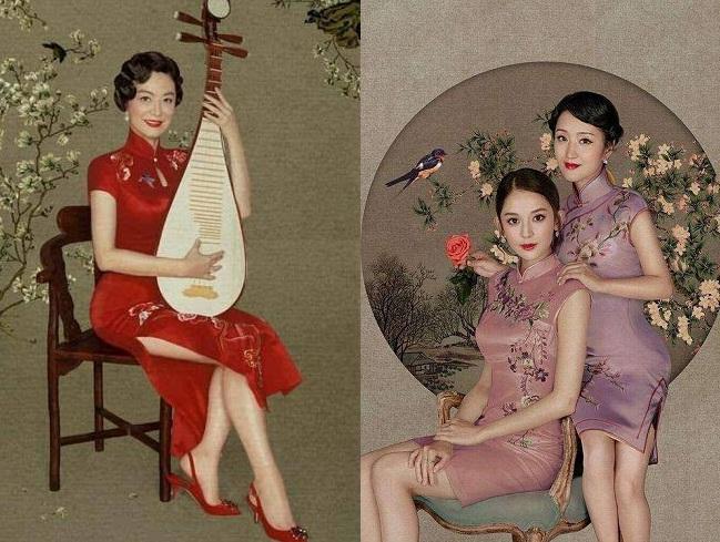 旗袍怎么穿-第14张图片-古都长安汉服妆造体验馆
