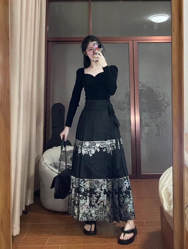 马面裙怎么穿-第2张图片-古都长安汉服妆造体验馆