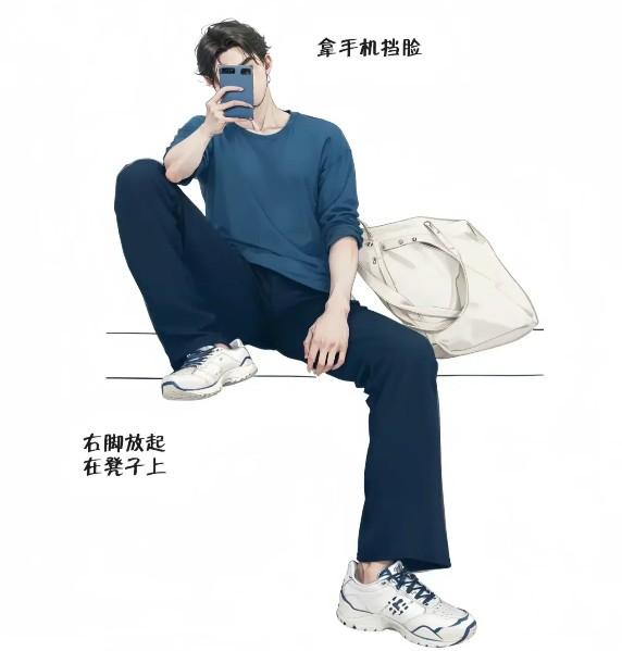 男生拍照姿势-第8张图片-古都长安汉服妆造