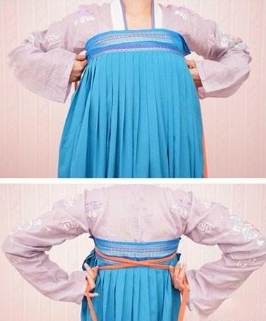 汉服齐胸襦裙穿法-第5张图片-古都长安汉服妆造
