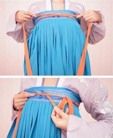 汉服齐胸襦裙穿法-第6张图片-古都长安汉服妆造