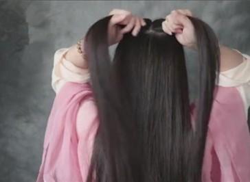 儿童汉服头发简单扎法-第1张图片-古都长安汉服妆造体验馆