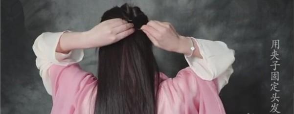 儿童汉服头发简单扎法-第12张图片-古都长安汉服妆造体验馆