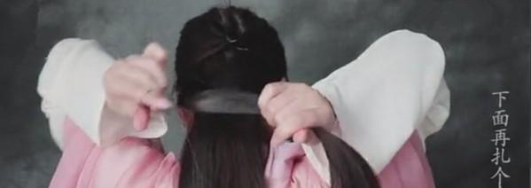 儿童汉服头发简单扎法-第13张图片-古都长安汉服妆造体验馆