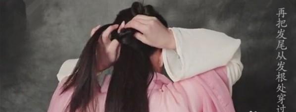 儿童汉服头发简单扎法-第15张图片-古都长安汉服妆造体验馆