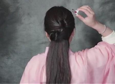 儿童汉服头发简单扎法-第16张图片-古都长安汉服妆造体验馆