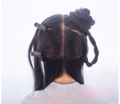 儿童古装头发简单扎法-第5张图片-古都长安汉服妆造体验馆