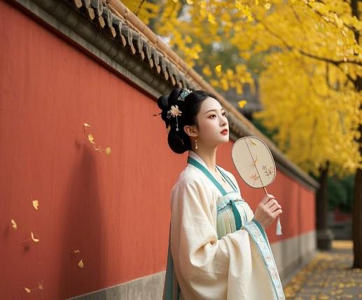秋日银杏汉服特辑｜大慈恩寺+兴庆宫古风氛围感拍摄全攻略-第1张图片-古都长安汉服妆造