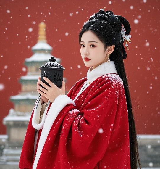 雪落长安拍摄预案｜红墙白雪汉服写真机位+保暖穿搭指南-第1张图片-古都长安汉服妆造